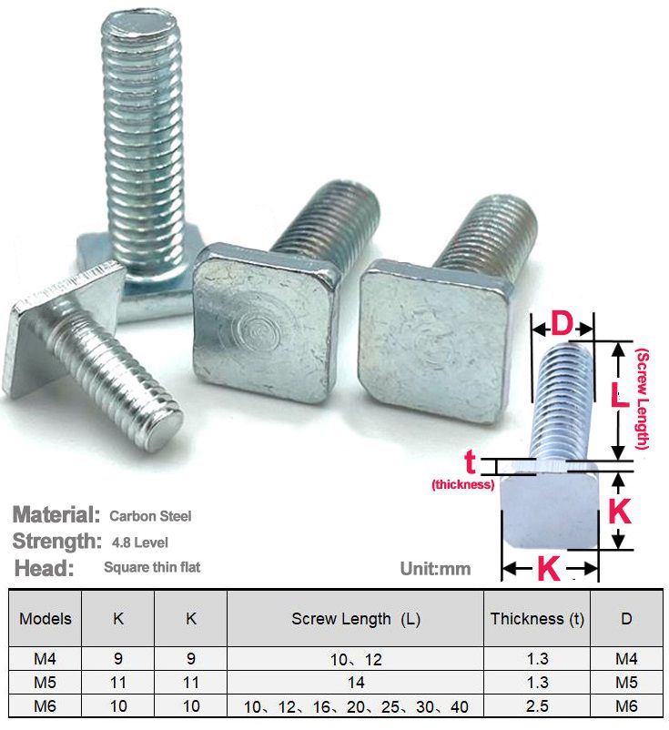 tornillos cabeza cuadrada